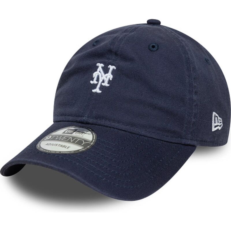 mutzen-gebogen-marineblau-verstellbares-band-9twenty-washed-mini-der-new-york-mets-mlb-von-new-era