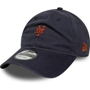 Casquette courbée bleue marine ajustable avec logo marron 9TWENTY Mini Logo New York Mets MLB New Era