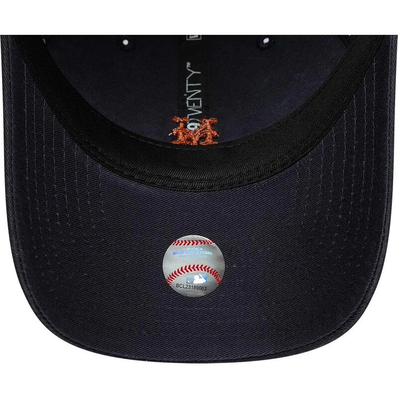 casquette-courbee-bleue-marine-ajustable-avec-logo-marron-9twenty-mini-logo-new-york-mets-mlb-new-era