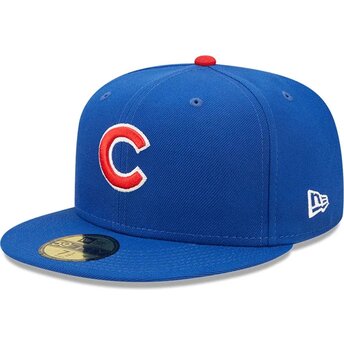 Casquette plate bleue ajustée 59FIFTY AC Perf Chicago Cubs MLB New Era