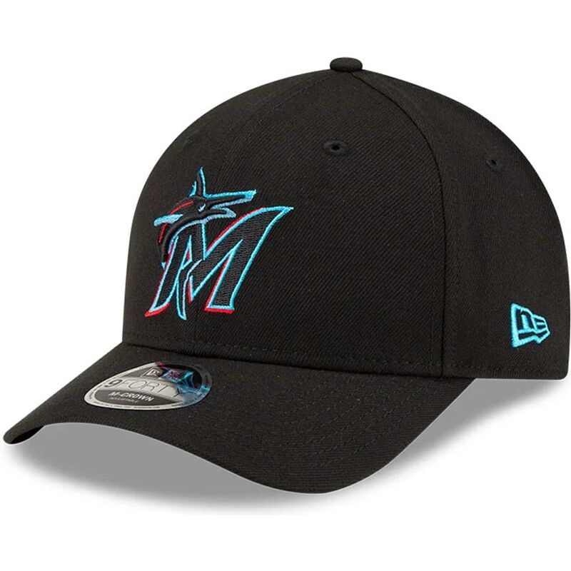 mutzen-gebogen-schwarz-snapback-9forty-m-crown-player-replica-der-miami-marlins-mlb-von-new-era