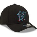 mutzen-gebogen-schwarz-snapback-9forty-m-crown-player-replica-der-miami-marlins-mlb-von-new-era