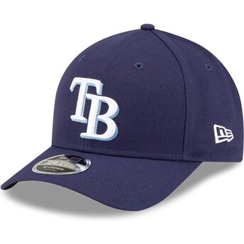 Mützen gebogen marineblau snapback 9FORTY M-Crown Player Replica der Tampa Bay Rays MLB von New Era