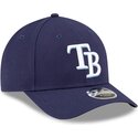 mutzen-gebogen-marineblau-snapback-9forty-m-crown-player-replica-der-tampa-bay-rays-mlb-von-new-era