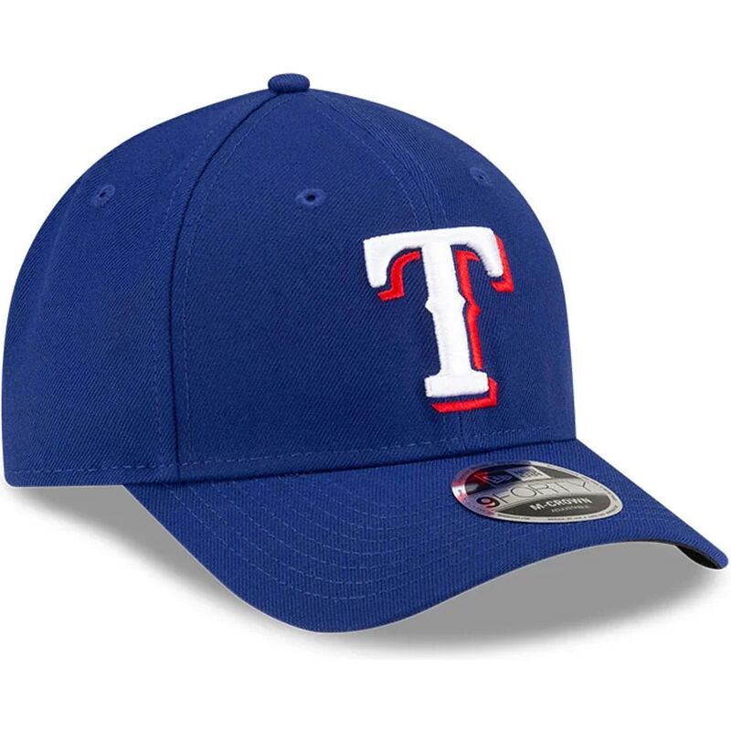 mutzen-gebogen-blau-snapback-9forty-m-crown-player-replica-der-texas-rangers-mlb-von-new-era