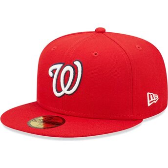 Casquette plate rouge ajustée 59FIFTY AC Perf Washington Nationals MLB New Era