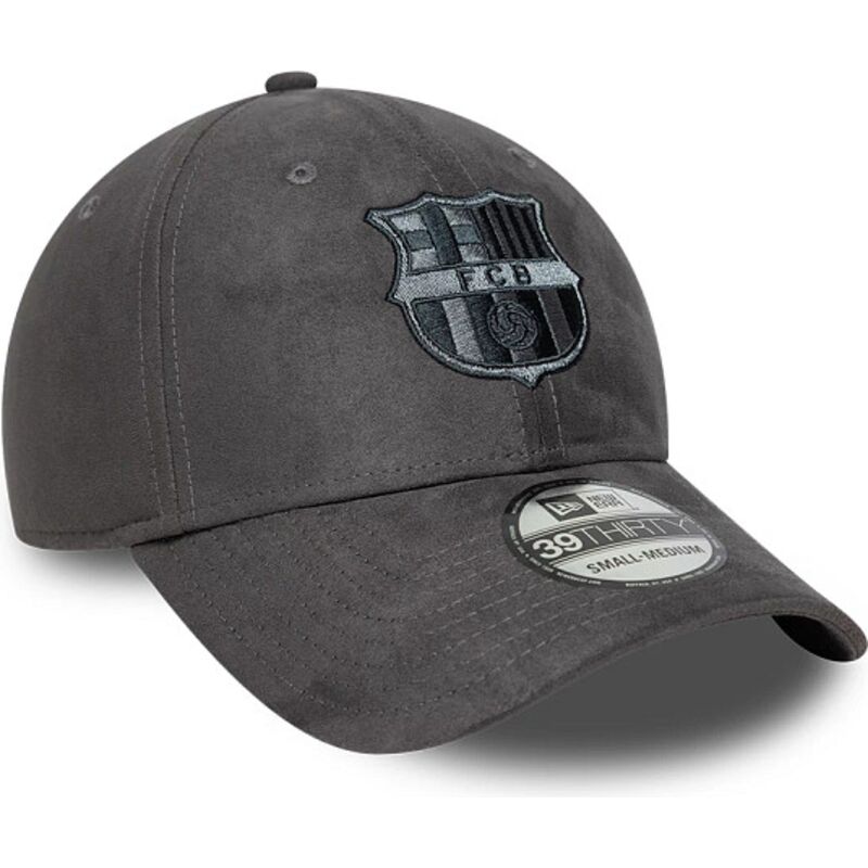 casquette-courbee-grise-ajustee-39thirty-faux-suede-fc-barcelona-laliga-new-era casquette-courbee-grise-ajustee-39thirty-faux-suede-fc-barcelona-laliga-new-era