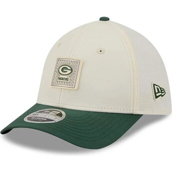 Casquette courbée verte et beige ajustée 39THIRTY M-Crown Training 2026 Green Bay Packers NFL New Era