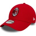mutzen-gebogen-rot-verstellbares-band-fur-kinder-9forty-core-der-ac-milan-serie-a-von-new-era