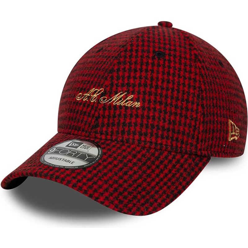 casquette-courbee-rouge-ajustable-9forty-houndstooth-ac-milan-serie-a-new-era casquette-courbee-rouge-ajustable-9forty-houndstooth-ac-milan-serie-a-new-era