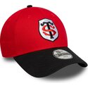 casquette-courbee-rouge-et-noire-snapback-pour-enfant-9forty-team-stade-toulousain-top-14-new-era