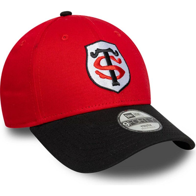 casquette-courbee-rouge-et-noire-snapback-pour-enfant-9forty-team-stade-toulousain-top-14-new-era