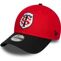 casquette-courbee-rouge-et-noire-snapback-pour-enfant-9forty-team-stade-toulousain-top-14-new-era