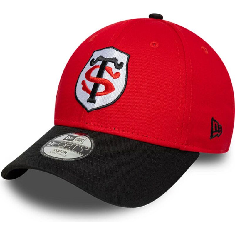 casquette-courbee-rouge-et-noire-snapback-pour-enfant-9forty-team-stade-toulousain-top-14-new-era
