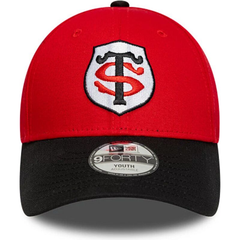 casquette-courbee-rouge-et-noire-snapback-pour-enfant-9forty-team-stade-toulousain-top-14-new-era