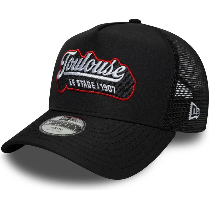 casquette-trucker-noire-pour-enfant-e-frame-patch-stade-toulousain-new-era