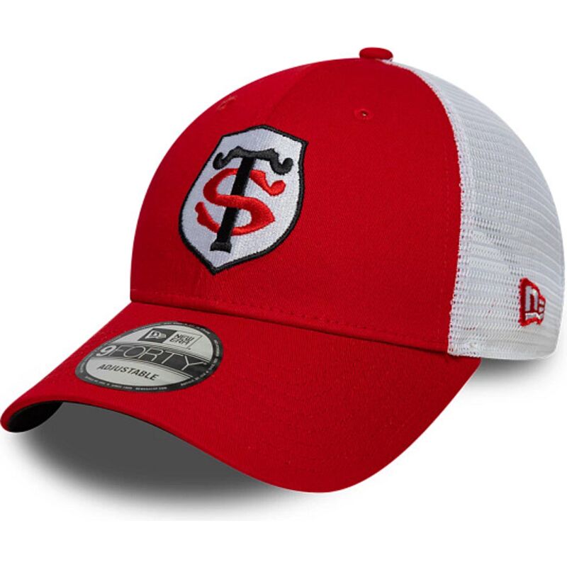 casquette-trucker-rouge-et-blanche-ajustable-9forty-league-stade-toulousain-top-14-new-era