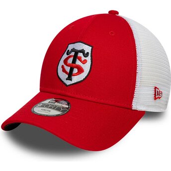 Mützen gebogen rot verstellbares band für Kinder 9FORTY League der Stade Toulousain Top 14 von New Era