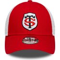 mutzen-gebogen-rot-verstellbares-band-fur-kinder-9forty-league-der-stade-toulousain-top-14-von-new-era