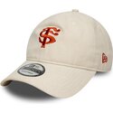 mutzen-gebogen-beige-verstellbares-band-9twenty-faux-suede-der-stade-toulousain-top-14-von-new-era