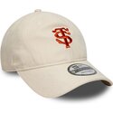 mutzen-gebogen-beige-verstellbares-band-9twenty-faux-suede-der-stade-toulousain-top-14-von-new-era