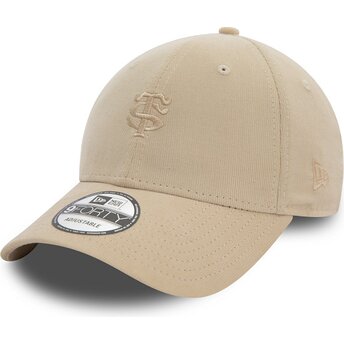Mützen gebogen beige verstellbares band 9FORTY Baby Cord der Stade Toulousain Top 14 von New Era