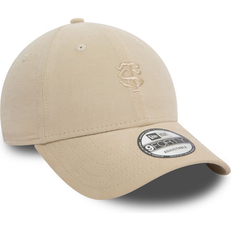 mutzen-gebogen-beige-verstellbares-band-9forty-baby-cord-der-stade-toulousain-top-14-von-new-era