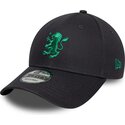 casquette-courbee-grise-ajustable-avec-logo-vert-9forty-seasonal-aston-villa-football-club-premier-league-new-era