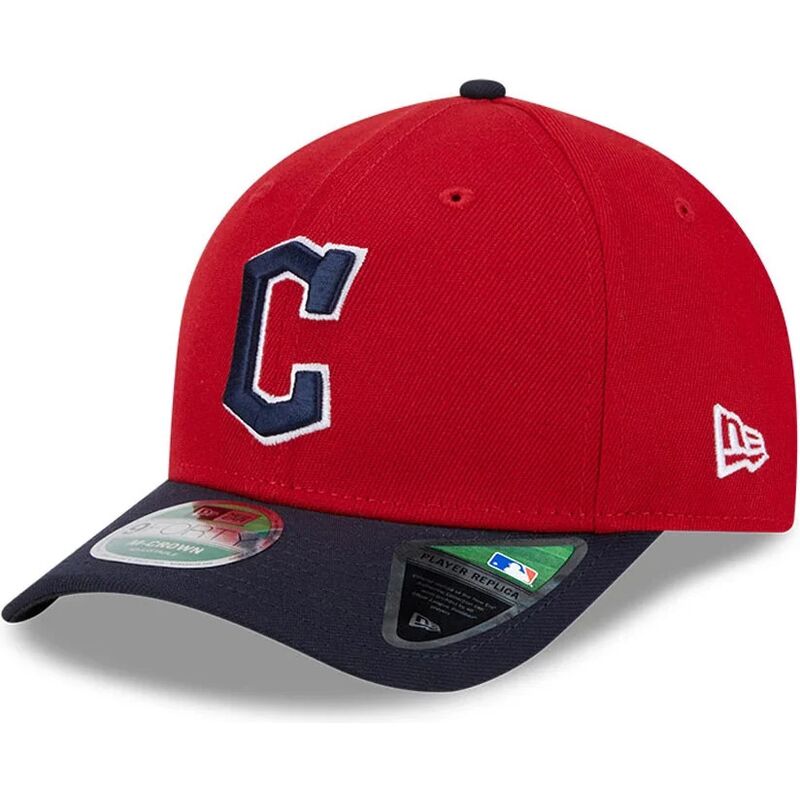 mutzen-gebogen-rot-snapback-9forty-m-crown-player-replica-der-cleveland-guardians-mlb-von-new-era
