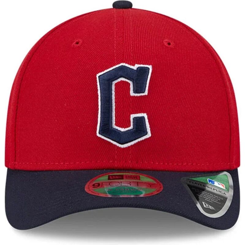 mutzen-gebogen-rot-snapback-9forty-m-crown-player-replica-der-cleveland-guardians-mlb-von-new-era