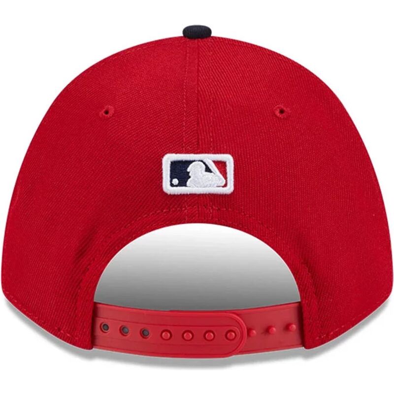 mutzen-gebogen-rot-snapback-9forty-m-crown-player-replica-der-cleveland-guardians-mlb-von-new-era