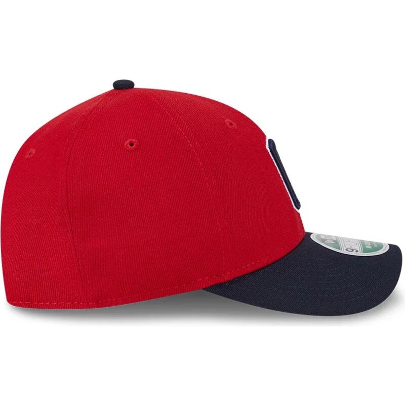 mutzen-gebogen-rot-snapback-9forty-m-crown-player-replica-der-cleveland-guardians-mlb-von-new-era