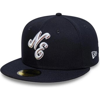 Casquette plate bleue marine ajustée 59FIFTY Originators New Era