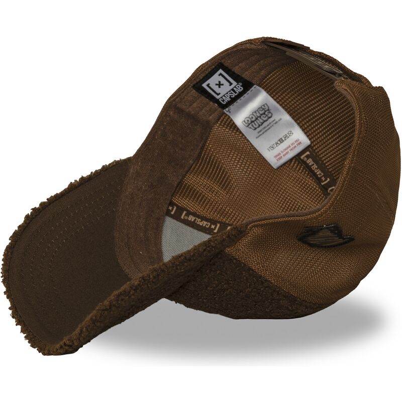 mutzen-gebogen-braun-snapback-tasmanischer-teufel-looney-tunes-von-capslab