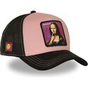 casquette-trucker-rose-et-noire-mona-lisa-acid-art1-mona-monacid-famous-capslab