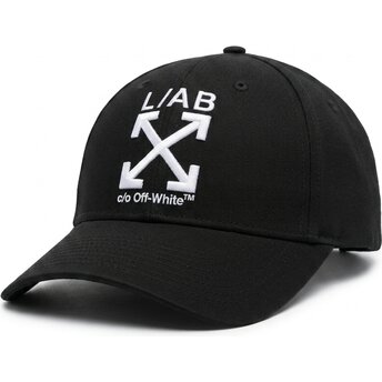 Casquette courbée noire ajustable avec logo blanc Clamp Arrows Twill L/AB c/o Off-White™