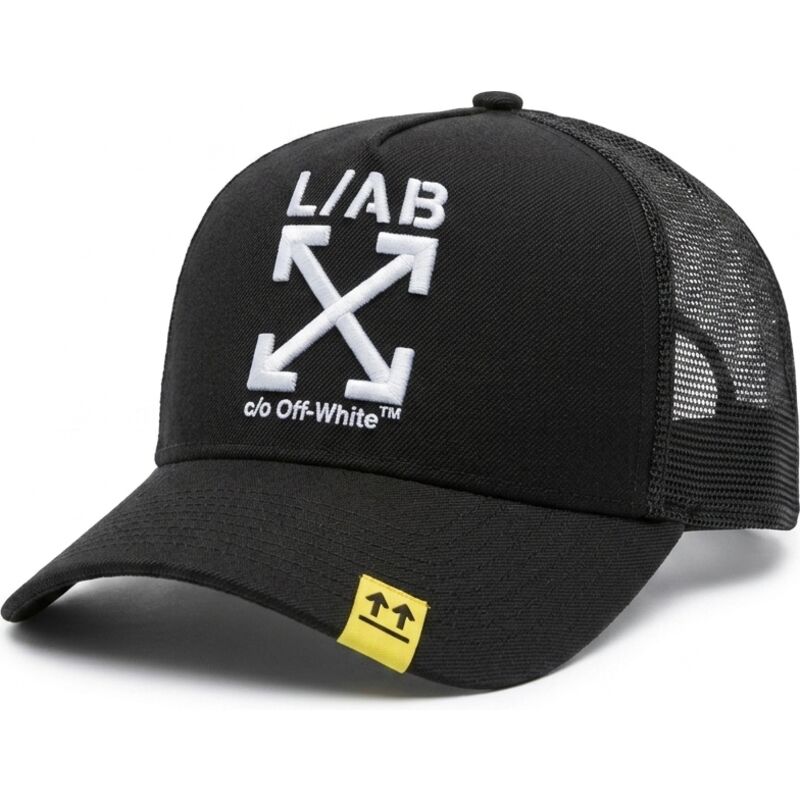 casquette-trucker-noire-avec-logo-blanc-clamp-arrows-l-ab-c-o-off-white