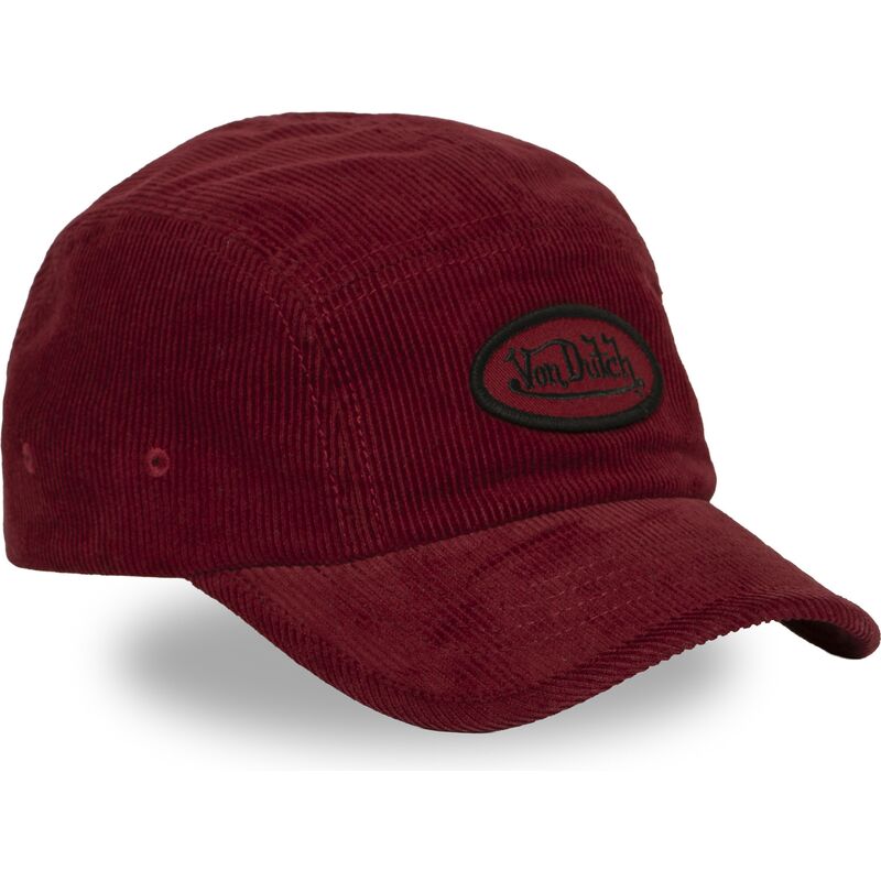 casquette-5-panel-courbee-rouge-ajustable-c5p-vel04-von-dutch