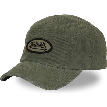 Mützen gebogen 5 panel grün verstellbares band C5P VEL03 von Von Dutch