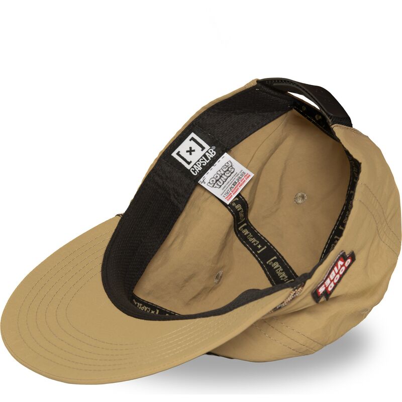 mutzen-flach-beige-snapback-loo13-goob-silvester-looney-tunes-von-capslab