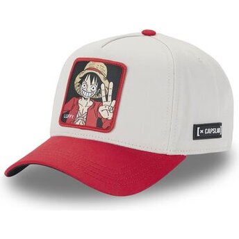 Casquette courbée beige et rouge snapback Monkey D. Luffy OP4 TWO One Piece Capslab
