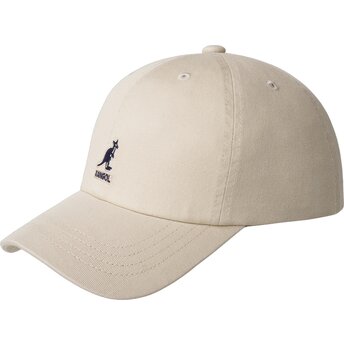 Casquett courbée beige sangle ajustable Washed Baseball de Kangol