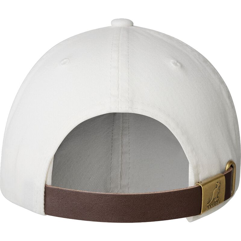weisse-verstellbare-gebogene-kappe-washed-baseball-white-von-kangol weisse-verstellbare-gebogene-kappe-washed-baseball-white-von-kangol