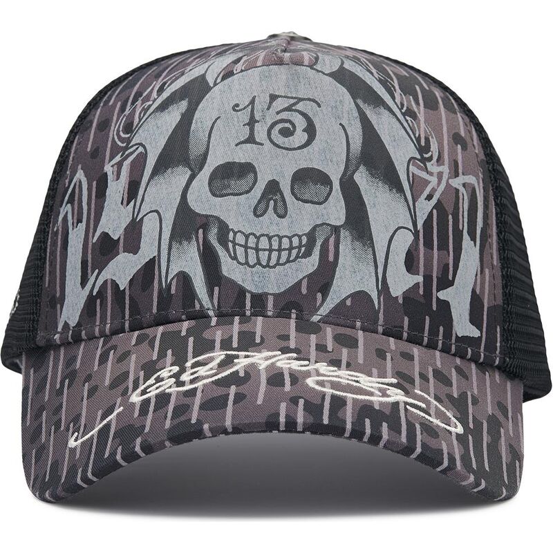 casquette-trucker-noire-13-skull-ed-hardy