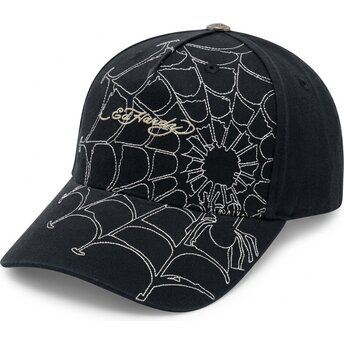 Mützen gebogen schwarz verstellbares band Spiderweb von Ed Hardy