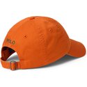 casquette-courbee-orange-fonce-ajustable-avec-logo-vert-cotton-chino-classic-sport-polo-ralph-lauren