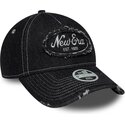 mutzen-gebogen-schwarz-verstellbares-band-9twenty-a-frame-distress-von-new-era