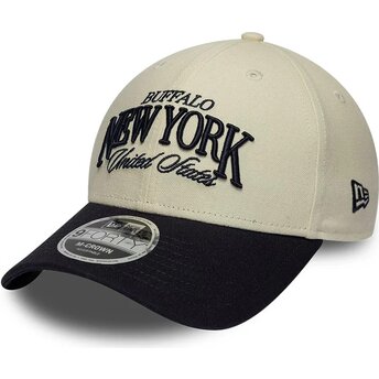 Mützen gebogen beige verstellbares band 9FORTY M-Crown Wordmark der Buffalo New York von New Era