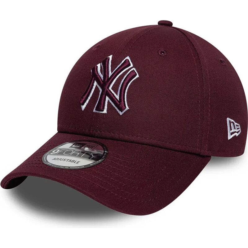 mutzen-gebogen-rot-verstellbares-band-9forty-team-outline-der-new-york-yankees-mlb-von-new-era