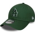 mutzen-gebogen-grun-verstellbares-band-9forty-team-outline-der-los-angeles-dodgers-mlb-von-new-era